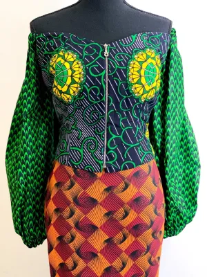 Tinuke Plus Size African Print Crop Top