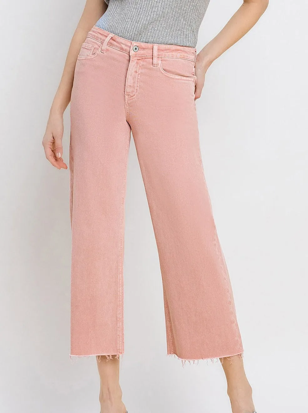 Vervet : Olivia Crop Wide Leg Jean