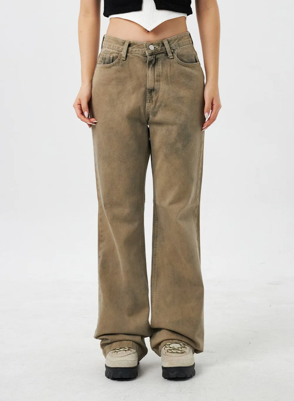 Wide Leg Bootcut Pants CY309