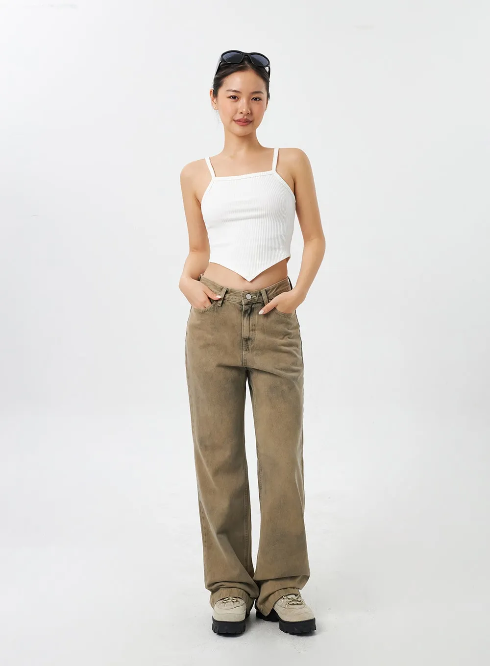 Wide Leg Bootcut Pants CY309