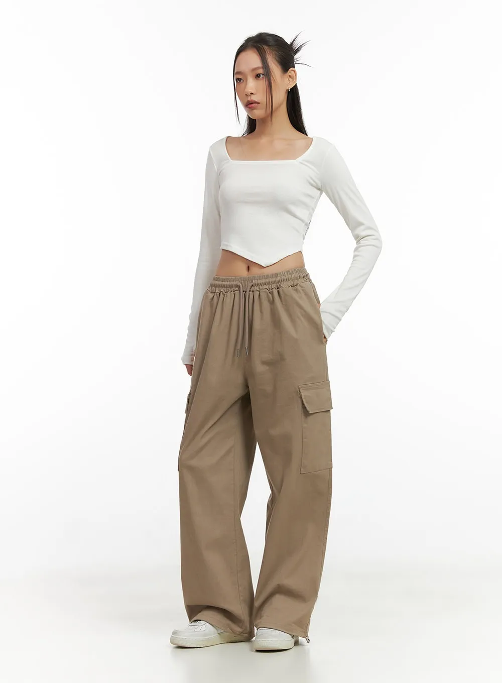 Wide Leg Cargo Pants CO414