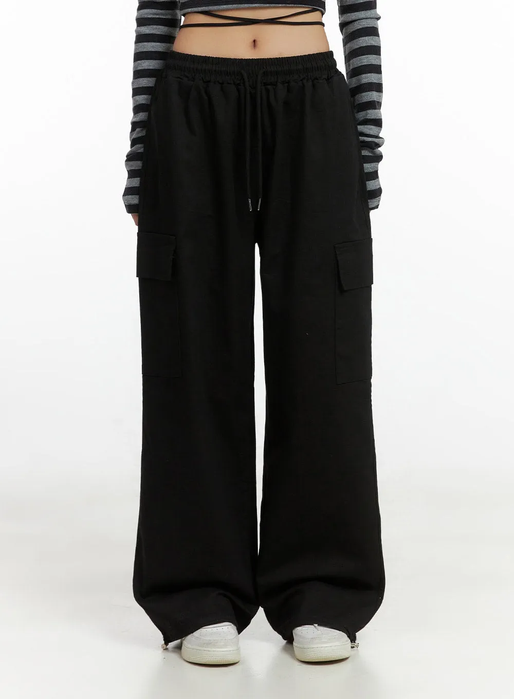 Wide Leg Cargo Pants CO414