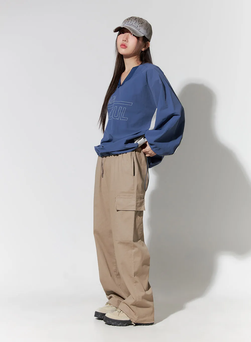 Wide Leg Cargo Pants CO414