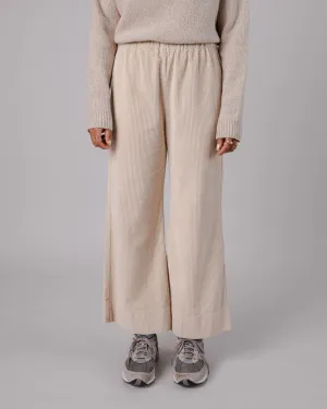 Wide Leg Corduroy Pants Cream