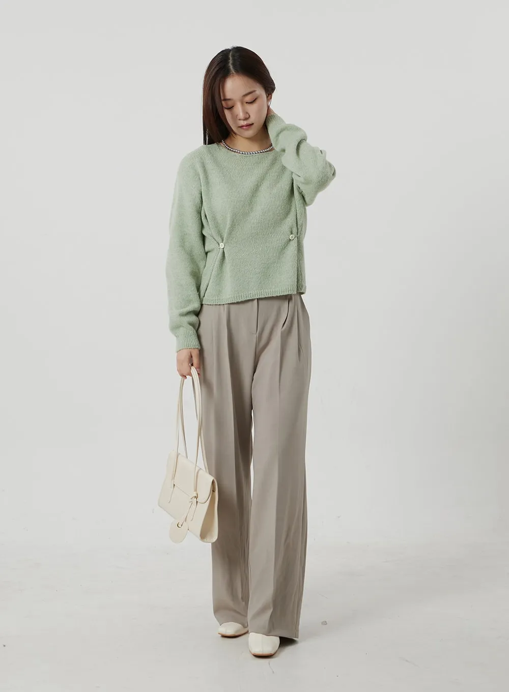 Wide Leg Tailored Pants OF307