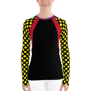 Yellow Dots Women's Rash Guard.